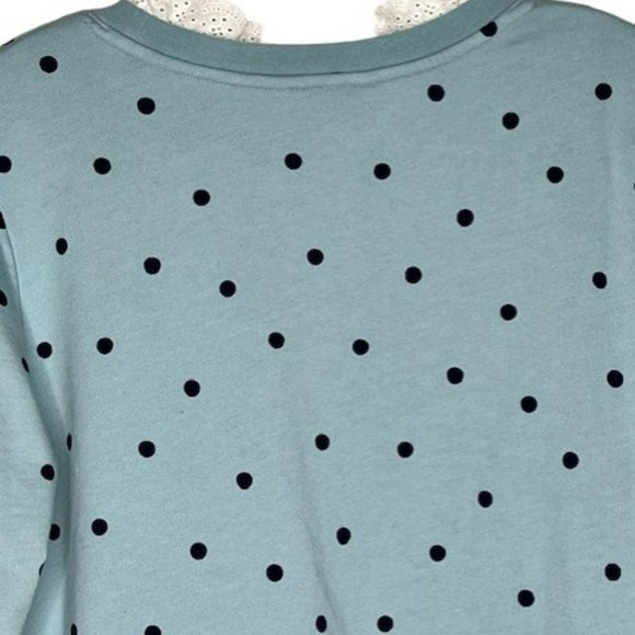 Boden Light Blue Polka Dot Sweatshirt - Picture 6 of 9
